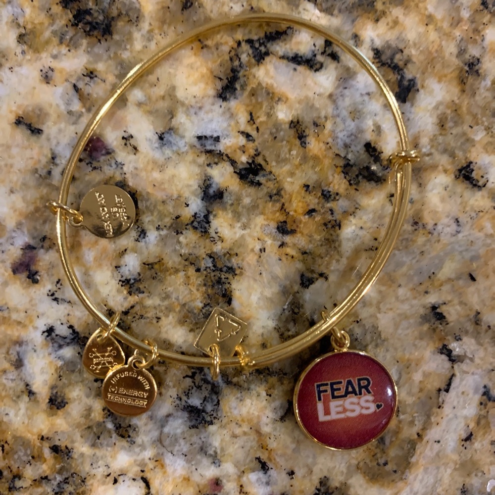 Alex and Ani Fearless Bangle in Gold